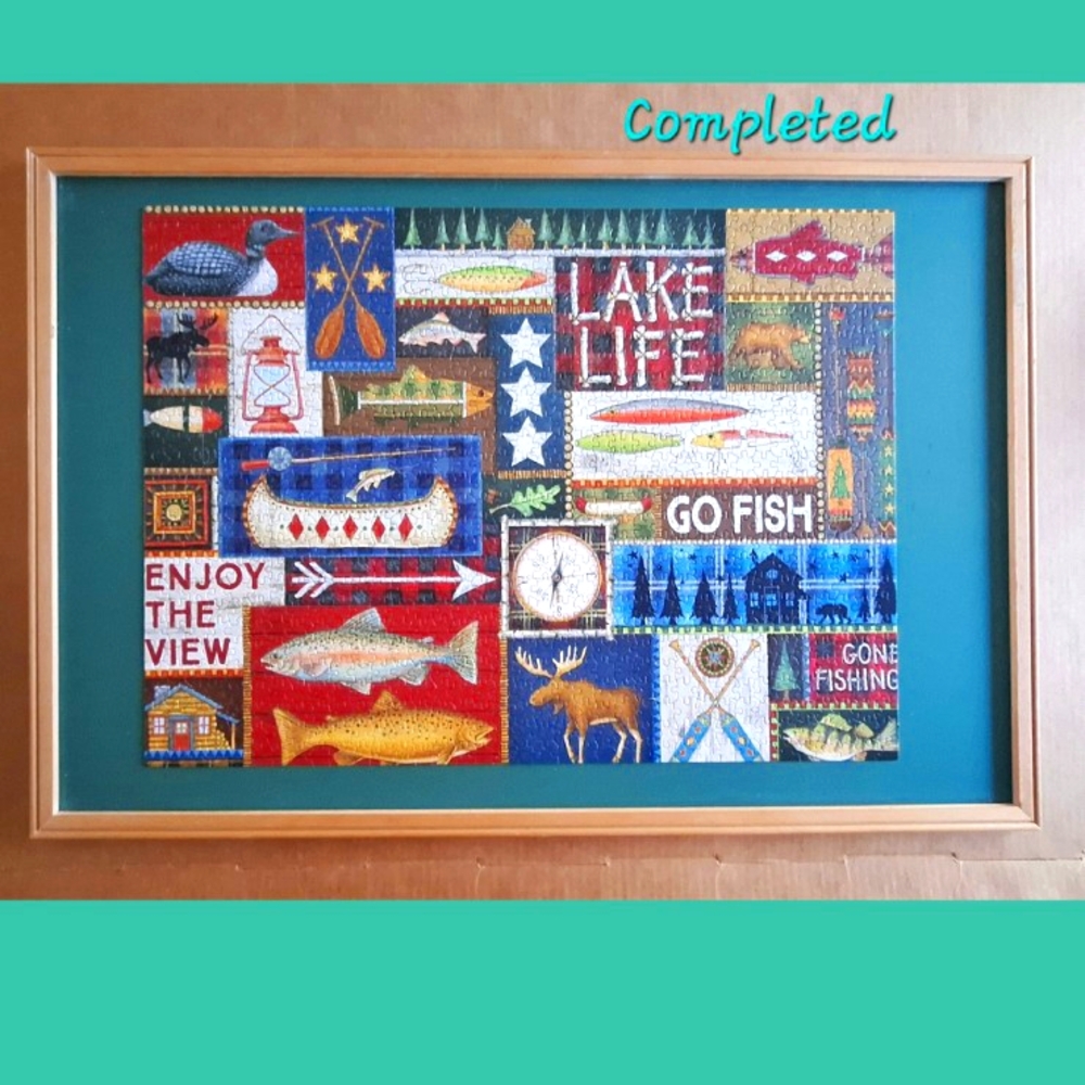 🧩 Jigsaw Puzzle 1000 pieces "Rustic Lodge" CEACO 🧩 - Picture 4 of 7